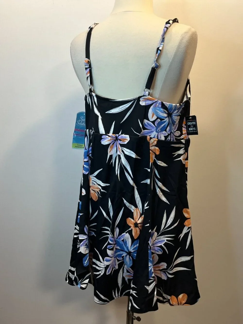 Swim Solutions Floral One-Piece Swim Dress - Size 20W - NWT $119 - Picture 5 of 7